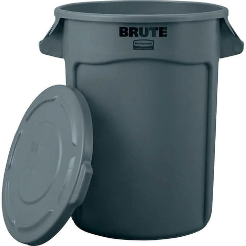 Bote de basura, Rubbermaid Commercial Brute Trash Can with Lid, 32 Gallon, Gray