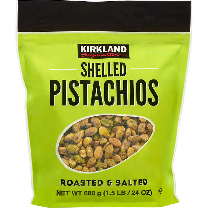 Pistacho pelado con sal, Kirkland Signature Shelled Pistachios, Roasted & Salted, Bolsa 680 gr