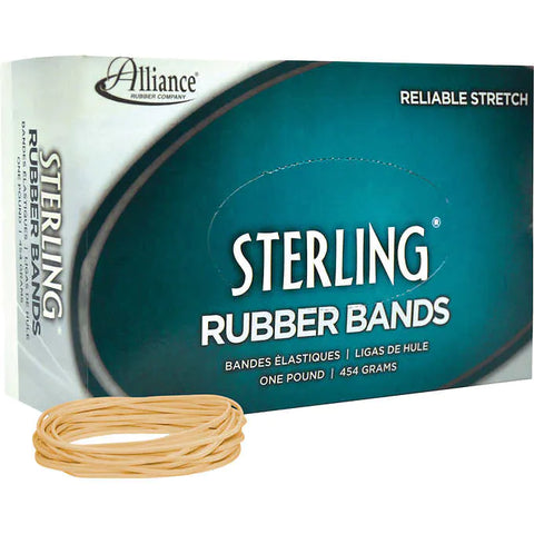 Bandas de goma, Alliance Sterling Rubber Bands, Size 19, 1700 bandas, Caja 3 unidades