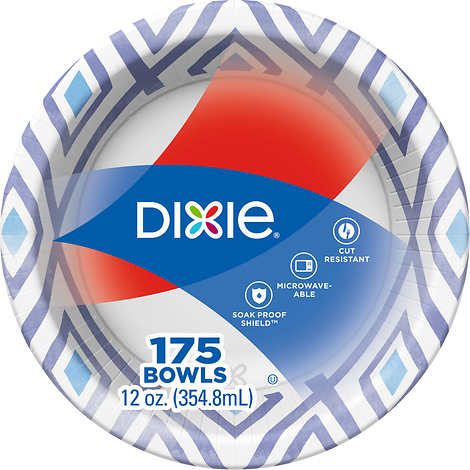 Bowl de papel, Dixie Ultra Paper Bowl, 12 oz, Paquete 175 unidades