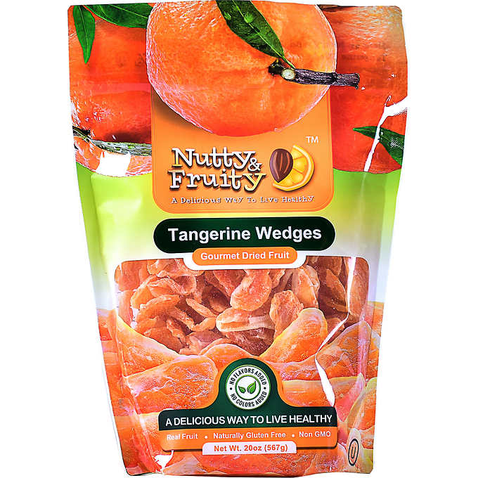 Gajitos de naranja deshidratados, Nutty & Fruity Gourmet Dried Fruit, Tangerine Wedges, 20 oz, Bolsa 567 gr