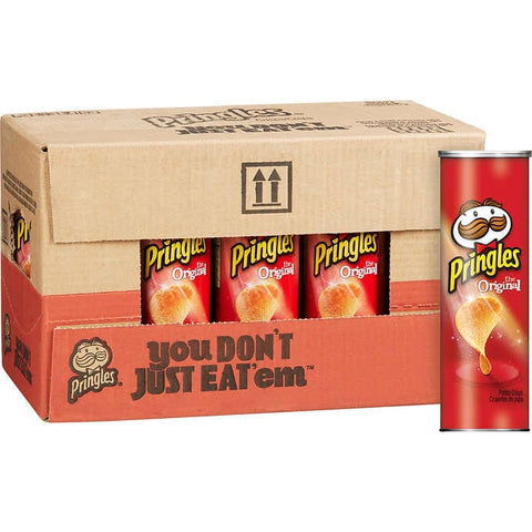 Chips Pringles originales, Pringles Potato Crisps, Original, 5.26 oz, Caja 14 unidades