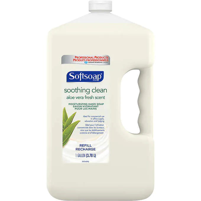 Jabón líquido para manos, Softsoap Liquid Hand Soap, Soothing Aloe Vera, 1 Gallon