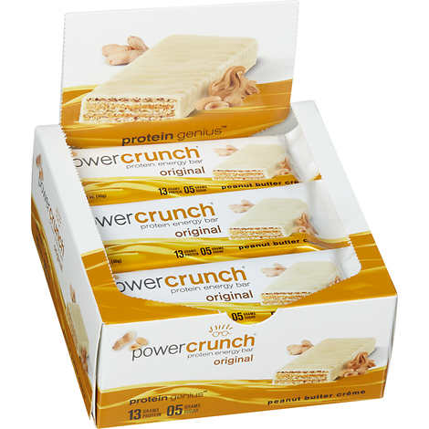 Barras de proteína, Power Crunch Protein Energy Bars, Peanut Butter Creme, 1.4 oz, Caja 12 unidades