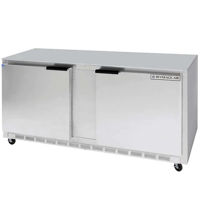 Base refrigerada, Beverage-Air Two Door Undercounter Refrigerator, Stainless Steel, Modelo: UCR60AHC