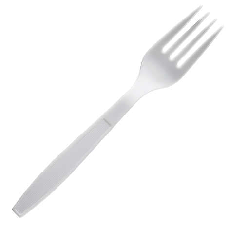 Tenedores plásticos, Solo Plastic Fork, Heavyweight, White, Caja 500 unidades