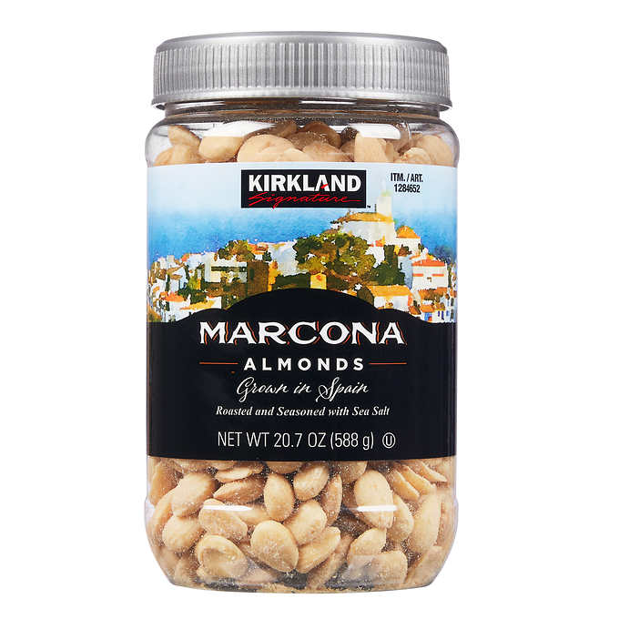 Almendras Marcona, Kirkland Signature Marcona Almonds, Envase 588 gr