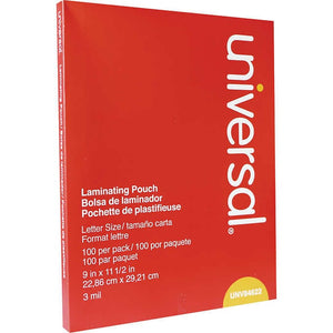 Láminas universal, Universal Laminating Pouch, 3mm, 9"W x 11-1/2"L, Caja 100 unidades