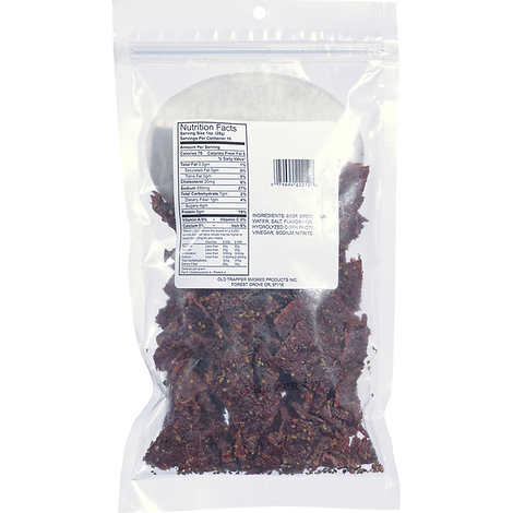 Bocadillo de carne de res seca, Old Trapper Beef Jerky, Peppered, Bolsa 283 gr