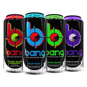 Bebida Energizante, Bang Energy Drink, Variety Pack, 16 fl oz, Caja 24 unidades