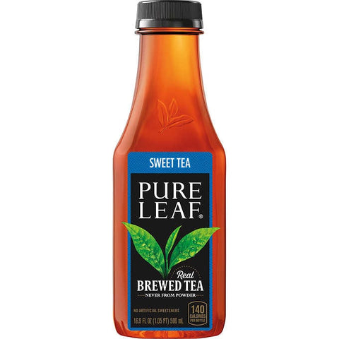 Té Pure Leaf Real Brewed Tea, Sweet Tea, 16.9 fl oz, Caja de 18 unidades