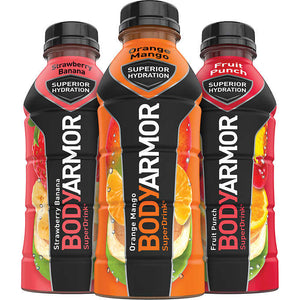 Bebida Deportiva BODYARMOR, Pack variado, BODYARMOR Sports Drink, Variety Pack, 16 fl oz, Caja 20 unidades