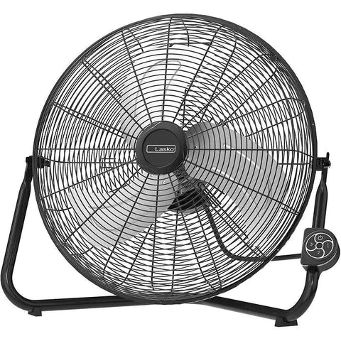 Ventilador, Lasko Commercial 20" High Velocity Fan with Remote Control, 3 Speeds, Floor/Wall-Mount, Black