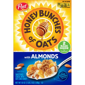 Cereal con Almendras, Post Honey Bunches of Oats Cereal with Almonds. Bolsa de 1.4 kg