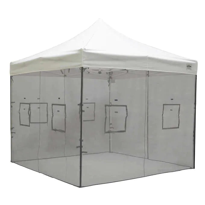 Malla Antimosquito, Caravan Canopy 10' x 10' Mesh Sidewall Kit with Windows, Set of 4 Walls (No incluye toldo)