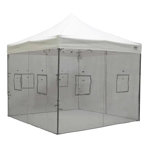 Malla Antimosquito, Caravan Canopy 10' x 10' Mesh Sidewall Kit with Windows, Set of 4 Walls (No incluye toldo)