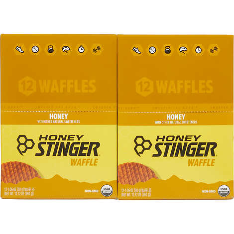 Waffle con miel pre-post workout Honey Stinger Organic Waffle Honey 106 oz Caja 24 unidades