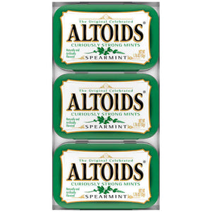 Caramelo de Mentas sabor a hierbabuena, Altoids Breath Mints, Hard Spearmint Candy, 1.76 oz, Caja 12 unidades