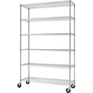 Estante 6 niveles, Trinity NSF 6-Tier Wire Shelving Rack, 48"W x 18"D x72"H