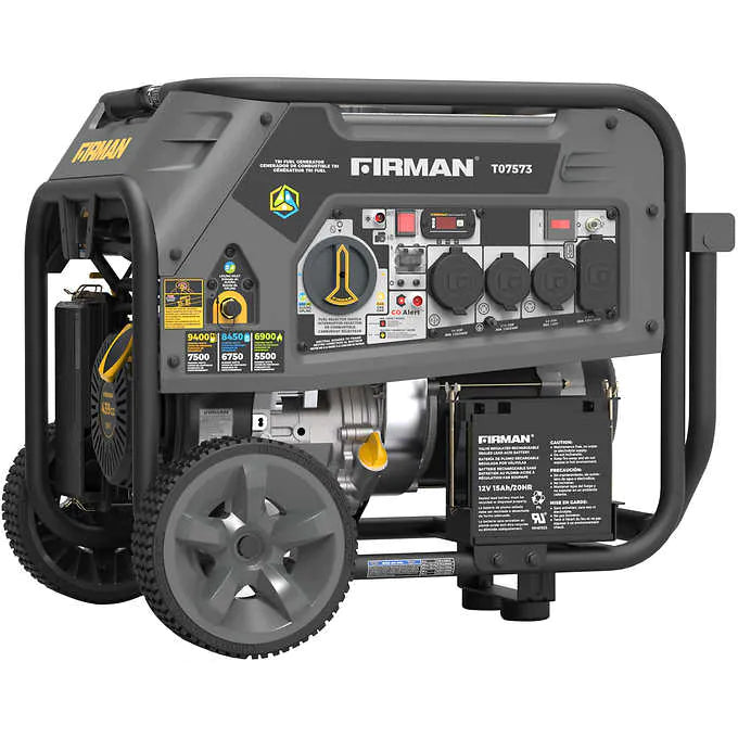 Generador eléctrico, Firman Electric Start Generator, Tri Fuel, 7500 Watt