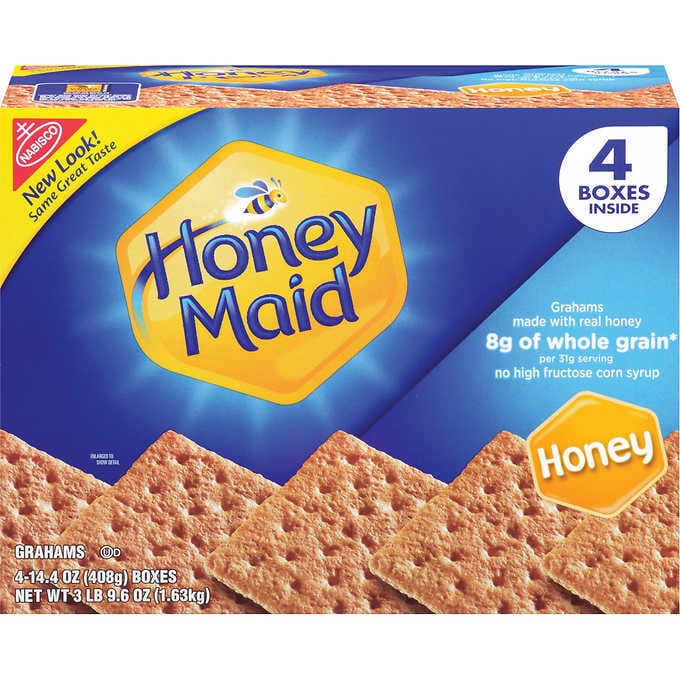 Galletas de trigo con miel, Honey Maid Graham Crackers, Honey, 14.4 oz, Caja 4 unidades