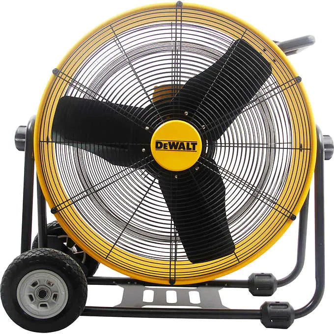 Ventilador Heavy Duty, DEWALT 24" Heavy Duty Drum Fan, Black and Yellow