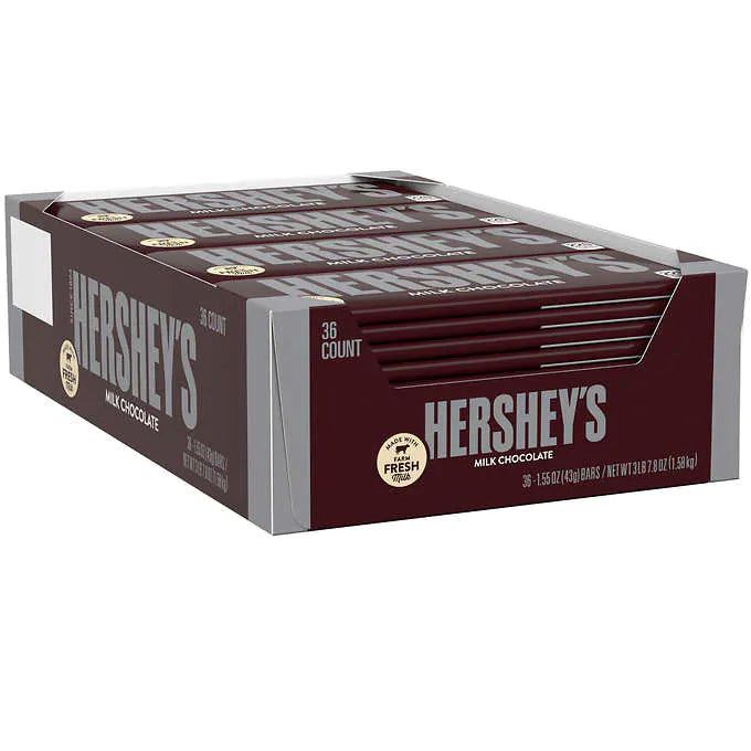 Chocolate Hershey's, Hershey's Milk Chocolate, 1.55 oz, Caja 36 unidades