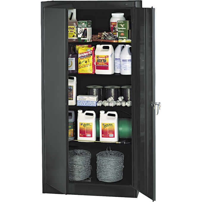 Gabinete para almacenar, Tennsco Standard Storage Cabinet, 36"W x 18"D x 72"H, Black