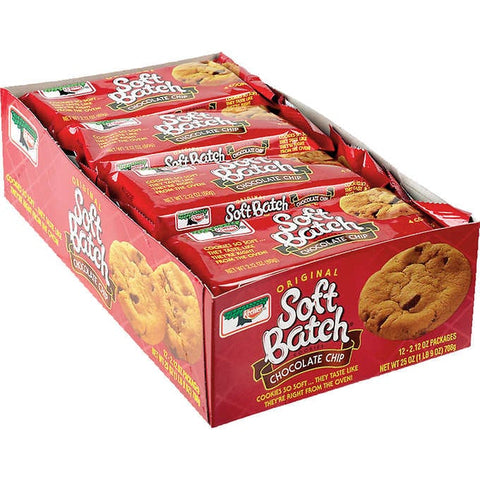 Galletas esponjosas, Keebler Original Soft Batch Cookies, Chocolate Chip, 2.12 oz, Caja 12 unidades