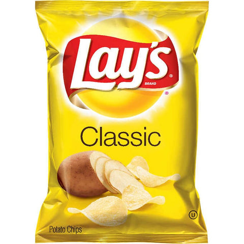 Chips Lay's clásicas, Lay's Potato Chips, Classic, 1.5 oz, Caja 64 unidades