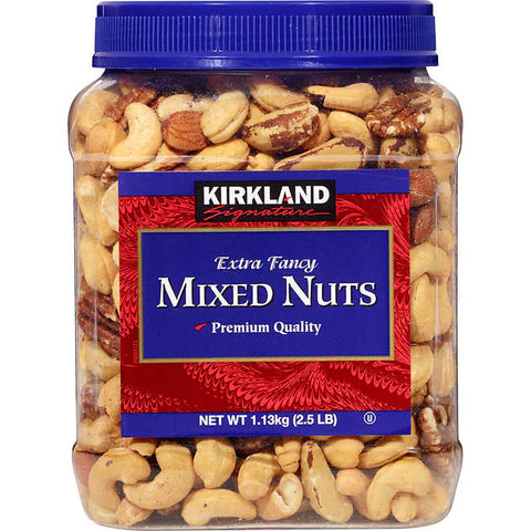 Nueces variadas, Kirkland Signature Extra Fancy Mixed Nuts, Envase 1.13 kg