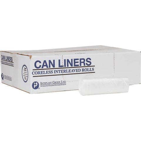 Bolsas para basura, IBS Trash Can Liners, Clear, 12-16 Gallon, Caja 1000 unidades