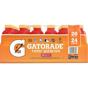 Bebida Deportiva sabor a Fruit punch, Gatorade Thirst Quencher, Fruit Punch, 20 fl oz, Caja 24 unidades