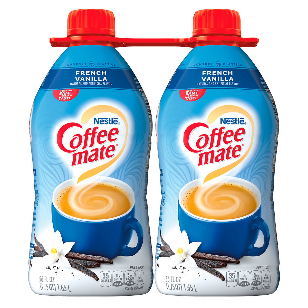 Creamer Coffee-mate Coffee Creamer, Non-Dairy Liquid Creamer, French Vanilla, 56 fl oz, 2 ct