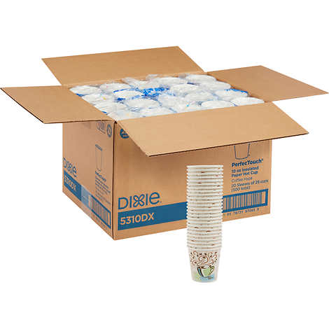 Vasos térmico. Dixie PerfecTouch Insulated Paper Cup, 10 oz, Caja 500 unidades