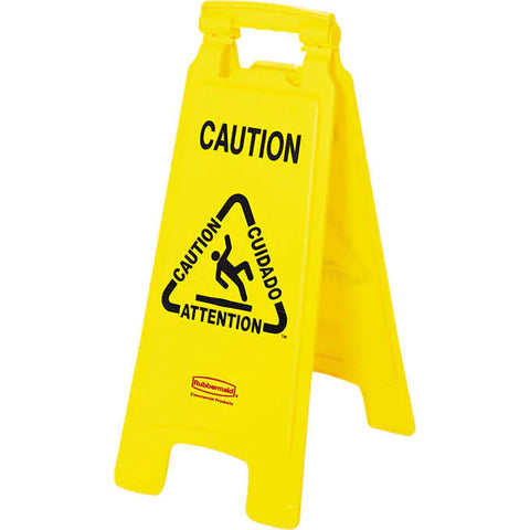 Señal de prevención, Rubbermaid Commercial "Caution" Floor Sign, Yellow