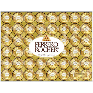 Bombones de avellana, Ferrero Rocher, Hazelnut, Caja 48 unidades