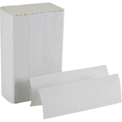 Toallas de papel, Marathon 1-Ply Multifold Paper Towels, White, Caja 4000 unidades