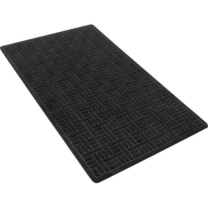 Alfombra comercial, Apache Mills Commercial Entry Mat, Indoor/Outdoor, 3' x 5', Black