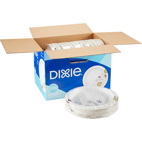 Plato de papel, Dixie Medium-Weight Paper Plate, 8-1/2", Pathways, Paquete 600 unidades