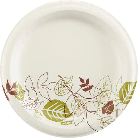 Plato de papel, Dixie Medium-Weight Paper Plate, 8-1/2", Pathways, Paquete 600 unidades