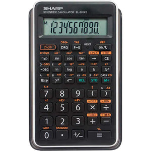 Calculadora Científica, Sharp EL-501X2 Scientific Calculator, Black