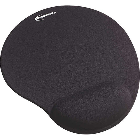 Almohadilla con descanso para ratón, Innovera Mouse Pad with Gel Wrist Rest, Black