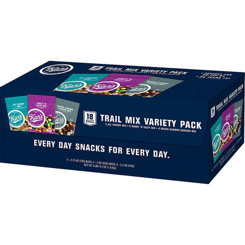 Mix de frutos secos, Kar's Trail Mix, Variety Pack, Caja 18 unidades