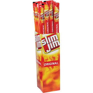 Bocadillo de carne de res, Slim Jim Snack Stick, Original, 0.97 oz, Caja 24 unidades