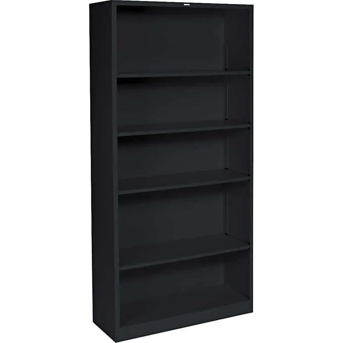 Estante de 5 niveles, HON Metal Bookcase, 5-Shelf, Black