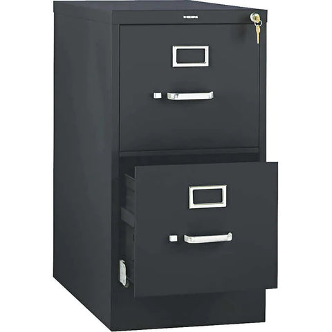 Gabinete vertical, HON 510 Series Vertical 2-Drawer File Cabinet, 15"W x 29"H x 25"D, Black