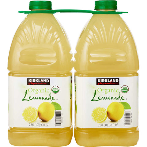 Limonada Orgánica Kirkland Signature Organic Lemonade, 96 fl oz, Paquete 2 unidades