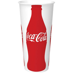 Vasos de papel con diseño Coca Cola. Graphic Packaging Coca-Cola Paper Cold Cup, 32 oz, Caja 600 unidades