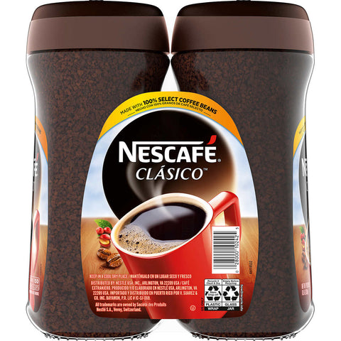 Café Instantáneo Clásico Instant Coffee, Oscuro 10.5 oz. Paquete 2 unidades